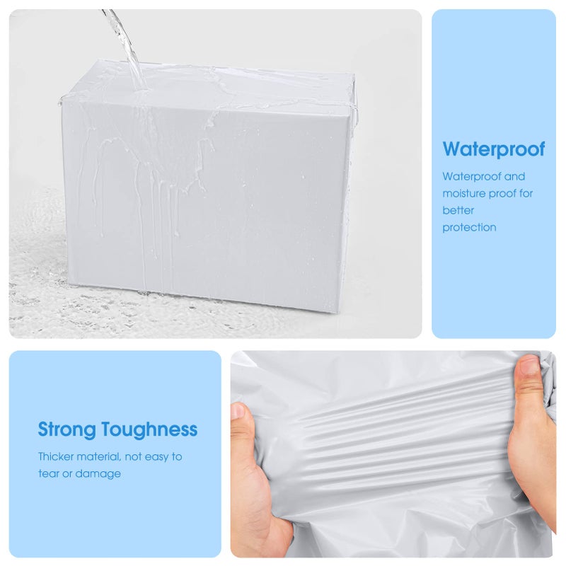 Metronic Poly Mailers 24Ã—24 50 Pcs Large Shipping Bags for Clothes Plastic Mailers Strong Self Seal Adhesive Shipping Envelopes for Small Business Tear-resistant Mailer Bags Mailing Envelopes White - Image 3